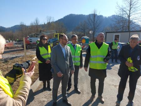 obisk ministra Vrtovca -gradbišče